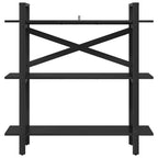 Bücherregal Schwarz Eichen-Optik 100 x 33,5 x 102 cm