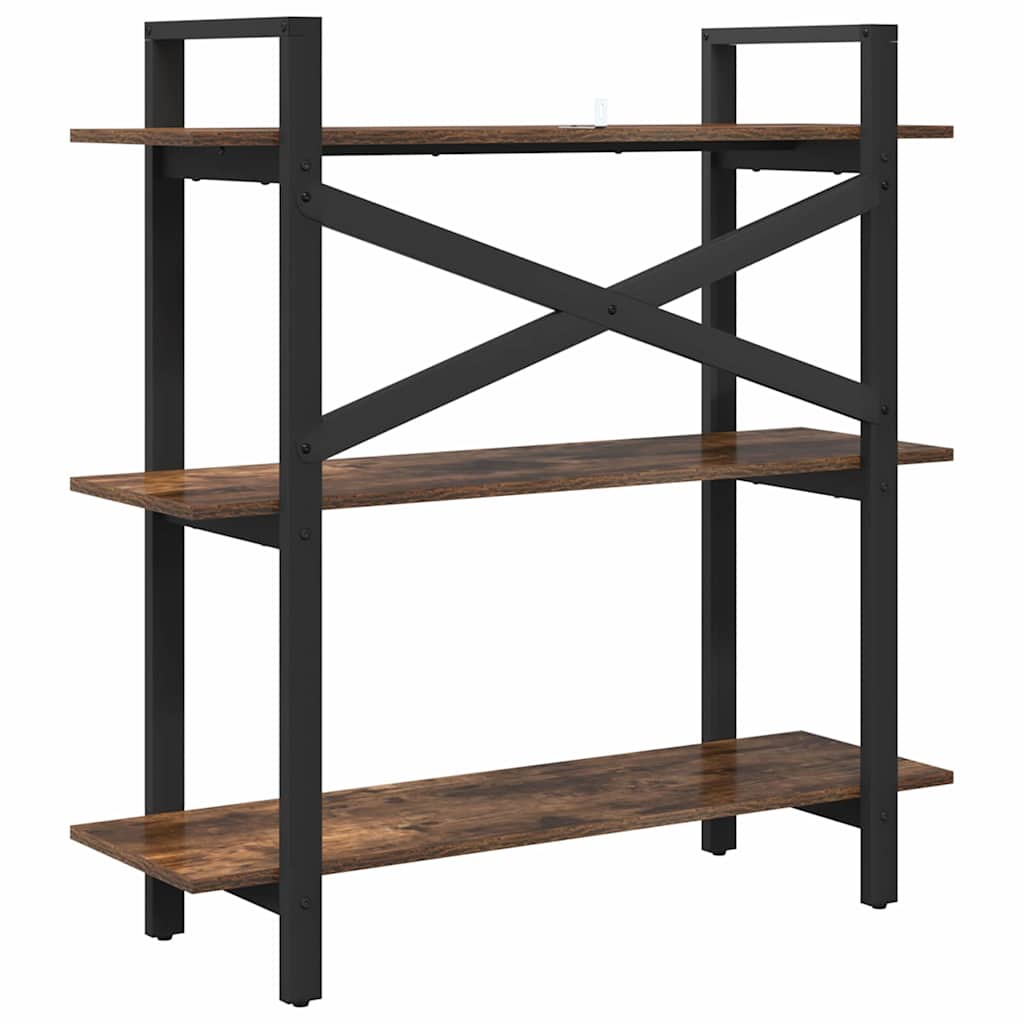 Bücherregal Geräucherte Eiche 100 x 33,5 x 102 cm Holzwerkstoff