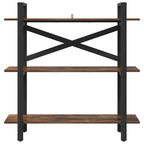Bücherregal Geräucherte Eiche 100 x 33,5 x 102 cm Holzwerkstoff