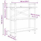 Bücherregal Artisan-Eiche 100 x 33,5 x 102 cm Holzwerkstoff