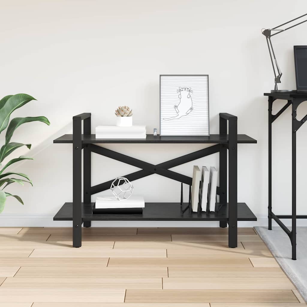 Bücherregal Schwarz Eichen-Optik 100 x 33,5 x 64 cm