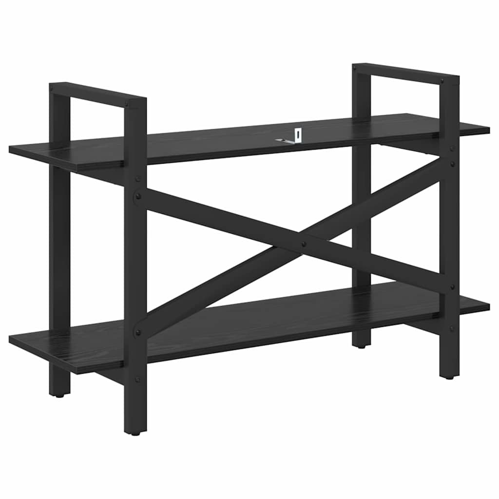 Bücherregal Schwarz Eichen-Optik 100 x 33,5 x 64 cm