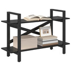 Bücherregal Schwarz Eichen-Optik 100 x 33,5 x 64 cm