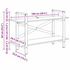 Bücherregal Graues Sonoma 100 x 33,5 x 64 cm Holzwerkstoff
