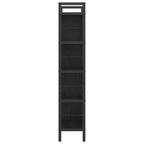 Bücherregal Schwarz Eichen-Optik 75 x 30 x 156 cm Holzwerkstoff