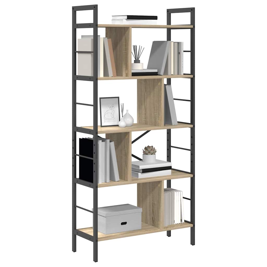 Bücherregal Sonoma-Eiche 75 x 30 x 156 cm Holzwerkstoff