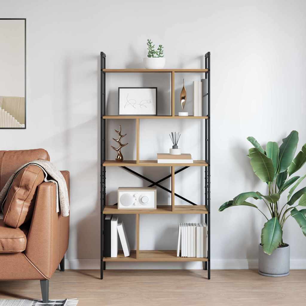 Bücherregal Artisan-Eiche 75 x 30 x 156 cm Holzwerkstoff