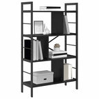Bücherregal Schwarz Eichen-Optik 75 x 30 x 123,5 cm