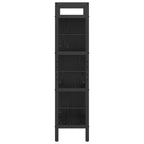 Bücherregal Schwarz Eichen-Optik 75 x 30 x 123,5 cm