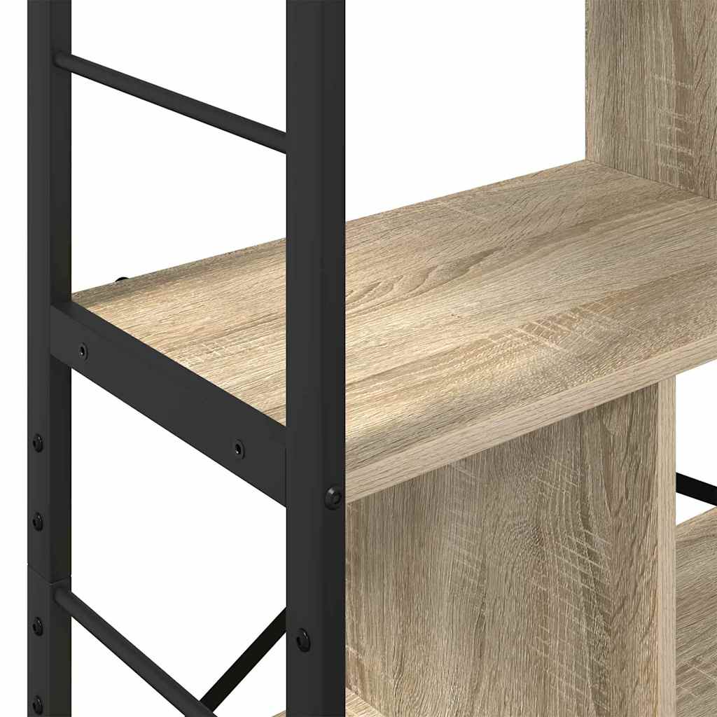 Bücherregal Sonoma-Eiche 75 x 30 x 123,5 cm Holzwerkstoff