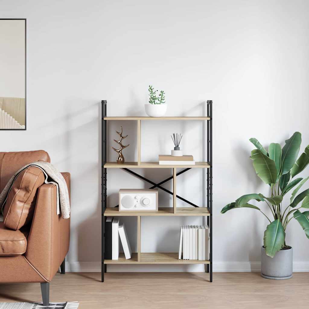 Bücherregal Sonoma-Eiche 75 x 30 x 123,5 cm Holzwerkstoff