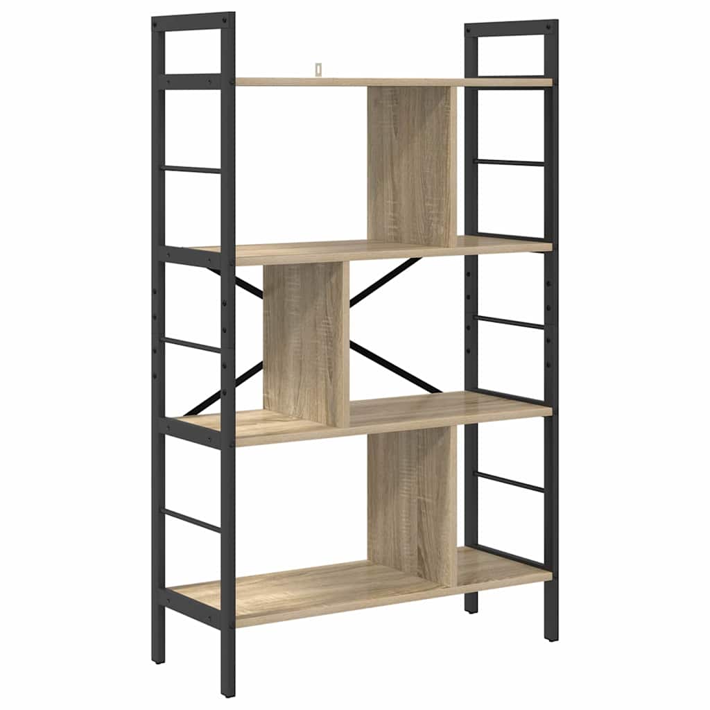 Bücherregal Sonoma-Eiche 75 x 30 x 123,5 cm Holzwerkstoff