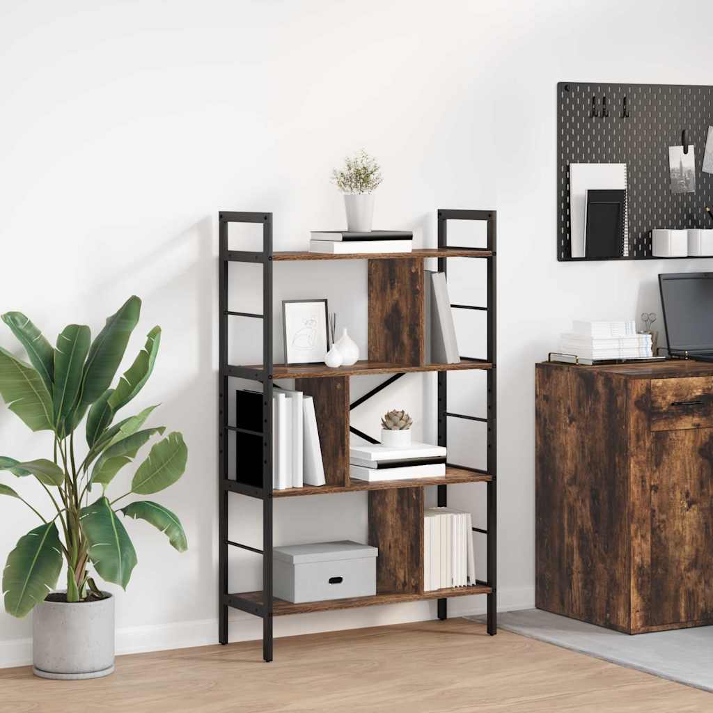Bücherregal Geräucherte Eiche 75 x 30 x 123,5 cm Holzwerkstoff