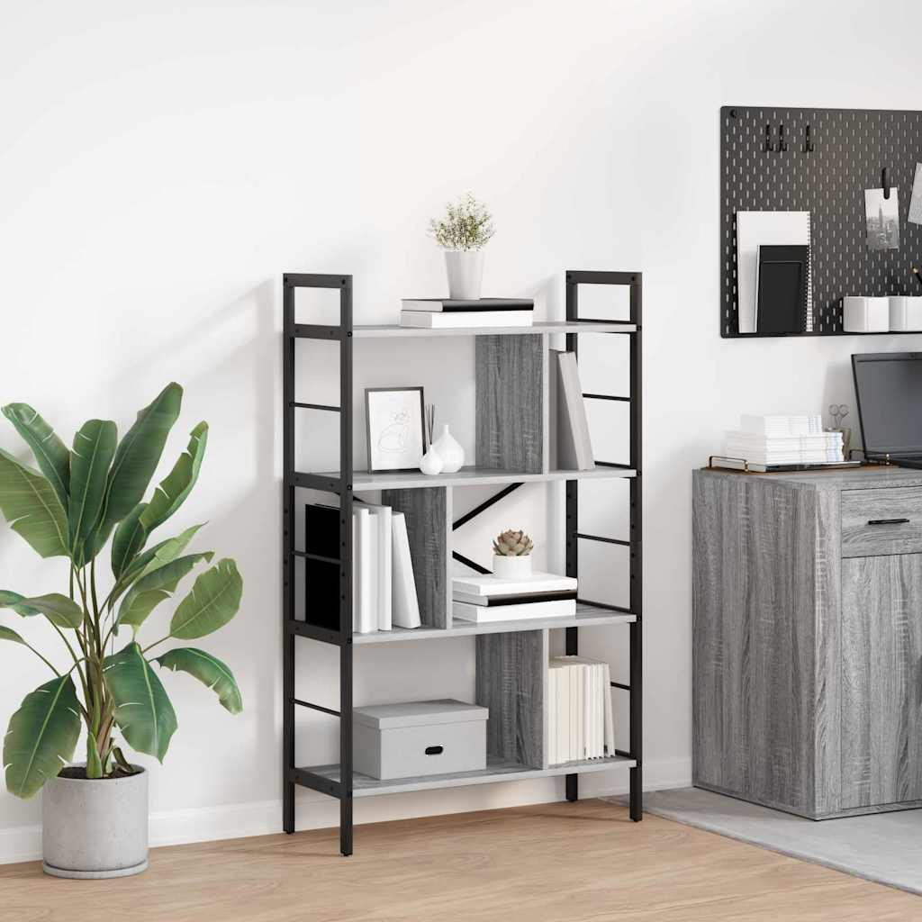 Bücherregal Graues Sonoma 75 x 30 x 123,5 cm Holzwerkstoff