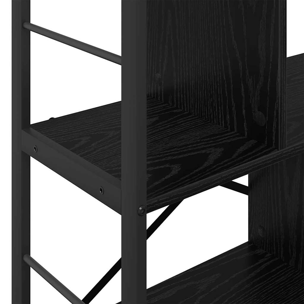 Bücherregal Schwarz Eichen-Optik 75 x 30 x 91 cm Holzwerkstoff