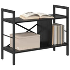 Bücherregal Schwarz Eichen-Optik 75 x 30 x 58,5 cm