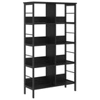 Bücherregal Schwarz Eichen-Optik 82 x 32 x 144,5 cm