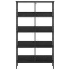 Bücherregal Schwarz Eichen-Optik 82 x 32 x 144,5 cm