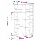 Bücherregal Altholz 82 x 32 x 144,5 cm Holzwerkstoff