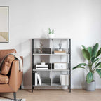 Bücherregal Graues Sonoma 82 x 32 x 112 cm Holzwerkstoff