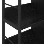 Bücherregal Schwarz Eichen-Optik 82 x 32 x 79 cm Holzwerkstoff