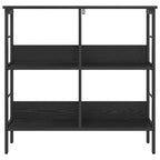Bücherregal Schwarz Eichen-Optik 82 x 32 x 79 cm Holzwerkstoff