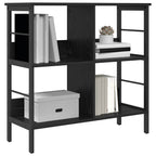 Bücherregal Schwarz Eichen-Optik 82 x 32 x 79 cm Holzwerkstoff