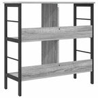 Bücherregal Graues Sonoma 82 x 32 x 79 cm Holzwerkstoff