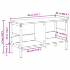 Bücherregal Artisan-Eiche 82 x 32 x 47 cm Holzwerkstoff