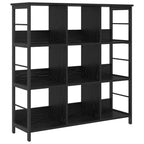 Bücherregal Schwarz Eichen-Optik 102 x 32 x 104,5 cm