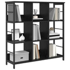 Bücherregal Schwarz Eichen-Optik 102 x 32 x 104,5 cm