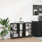 Bücherregal Schwarz Eichen-Optik 102 x 32 x 72,5 cm