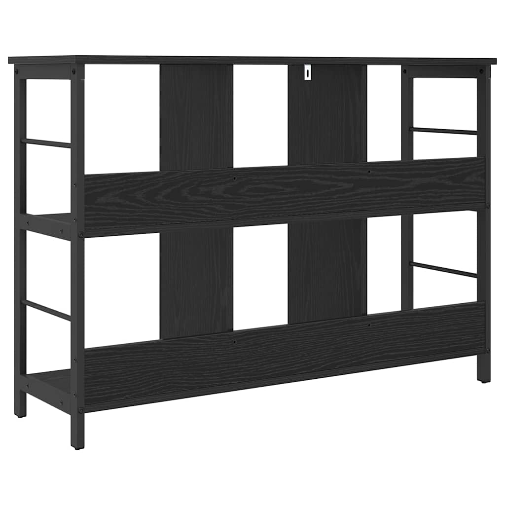 Bücherregal Schwarz Eichen-Optik 102 x 32 x 72,5 cm
