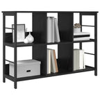 Bücherregal Schwarz Eichen-Optik 102 x 32 x 72,5 cm