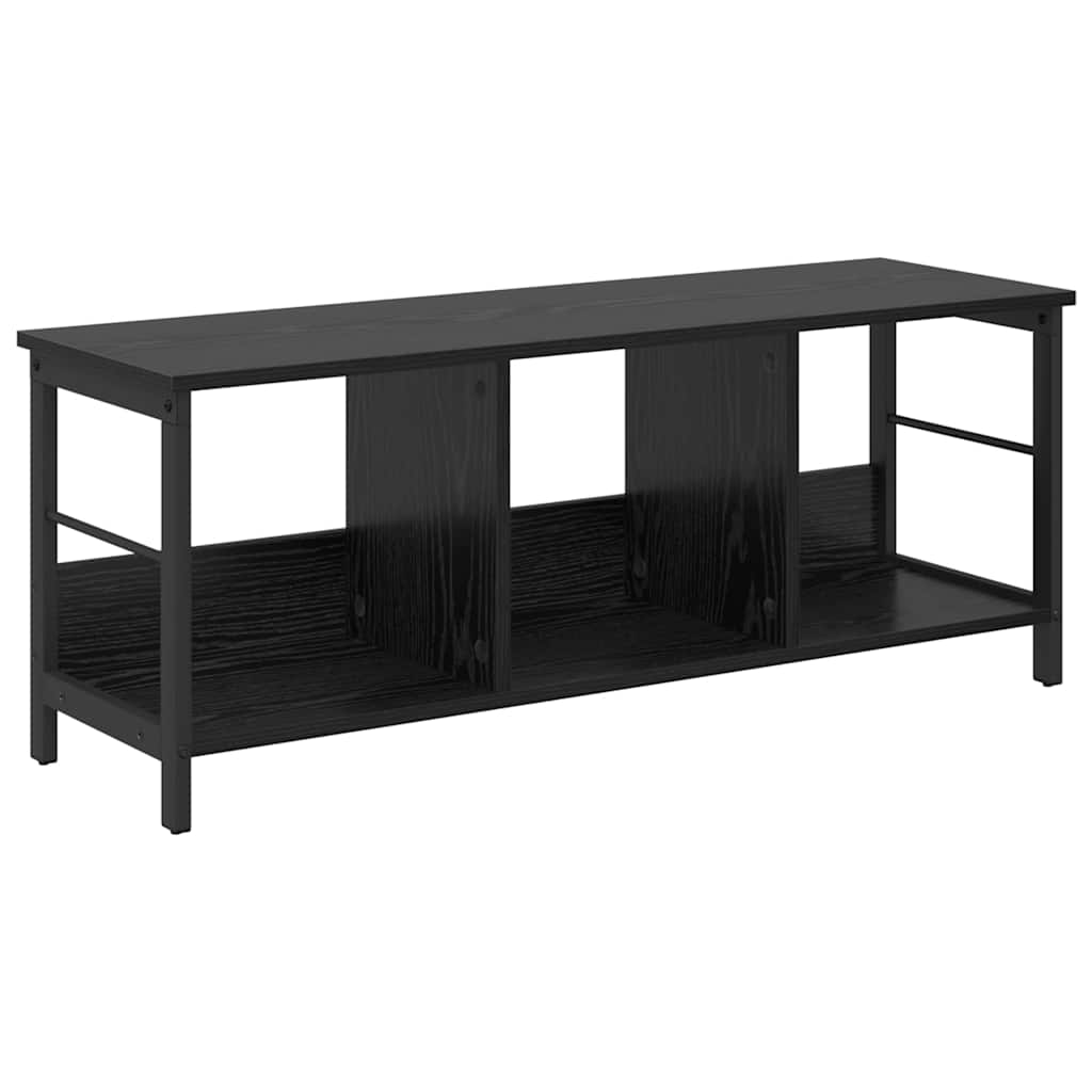 Bücherregal Schwarz Eichen-Optik 102 x 32 x 40,5 cm
