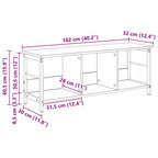 Bücherregal Artisan-Eiche 102 x 32 x 40,5 cm Holzwerkstoff