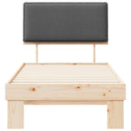 Bettgestell mit gepolstertem Kopfteil Dunkelgrau 90 x 200 cm