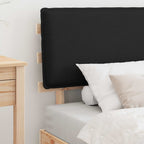 Bettgestell mit gepolstertem Kopfteil Schwarz 75 x 190 cm