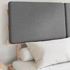 Bettgestell mit gepolstertem Kopfteil Hellgrau 150 x 200 cm