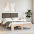 Bettgestell mit gepolstertem Kopfteil Taupe 150 x 200 cm