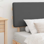 Bettgestell mit gepolstertem Kopfteil Dunkelgrau 90 x 200 cm