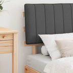 Bettgestell mit gepolstertem Kopfteil Dunkelgrau 75 x 190 cm