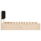 Bettgestell mit gepolstertem Kopfteil Schwarz 80 x 200 cm
