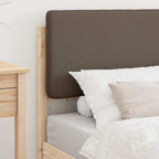 Bettgestell mit gepolstertem Kopfteil Taupe 80 x 200 cm