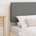 Bettgestell mit gepolstertem Kopfteil Hellgrau 90 x 190 cm