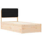 Bettgestell mit gepolstertem Kopfteil Schwarz 80 x 200 cm