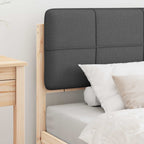 Bettgestell mit gepolstertem Kopfteil Dunkelgrau 75 x 190 cm