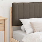 Bettgestell mit gepolstertem Kopfteil Taupe 90 x 200 cm