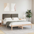 Bettgestell mit gepolstertem Kopfteil Taupe 150 x 200 cm