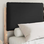 Bettgestell mit gepolstertem Kopfteil Schwarz 140 x 200 cm